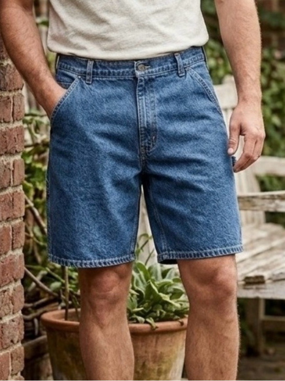 Carhartt Men’s Carpenter 8” Denim Jean Shorts  Sz 40